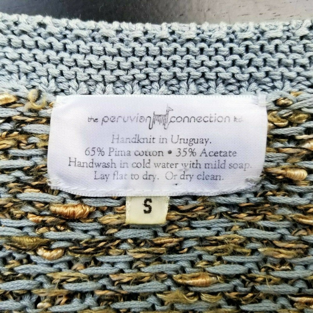 Peruvian Connection S Pima Cotton Long Sl Cardigan - Picture 12 of 12